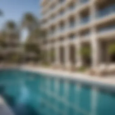 Exclusive Amenities at The Ellington Palm Jumeirah Community amenities including a pool and lounge area at The Ellington