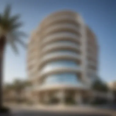 Architectural Brilliance of The Ellington Palm Jumeirah Luxurious facade of The Ellington Palm Jumeirah building showcasing modern architecture
