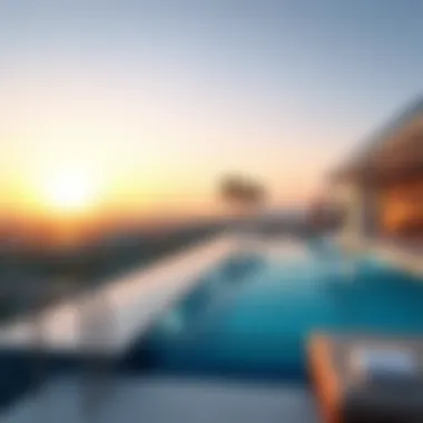 Private infinity pool on a penthouse rooftop