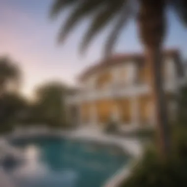 Architectural Elegance of Five Palm Villa Stunning exterior view of Five Palm Villa