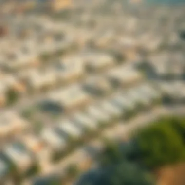 Bird's Eye View of Dubai Hills Community Aerial view of the vibrant Dubai Hills community