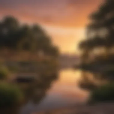 Serene Sunset at Lakes Zulal Sunset view over Lakes Zulal, capturing the serene ambiance and aesthetic charm.