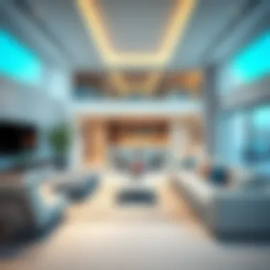 Modern Interior Design of a Villa Spacious villa interior showcasing modern design