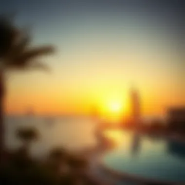 Breathtaking Sunset at Palm Jumeirah Stunning sunset view over Palm Jumeirah