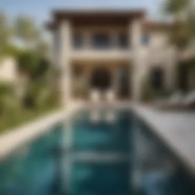 Relaxing Poolside Oasis Private swimming pool in a Dubai Hills villa