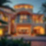 Luxurious villa exterior showcasing Arabian architectural design