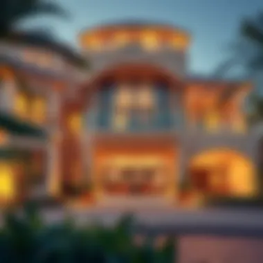Luxurious villa exterior showcasing Arabian architectural design