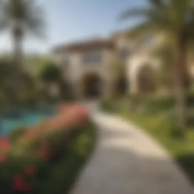 Beautiful Garden Surrounding a Dubai Villa Beautiful garden surrounding a Dubai villa