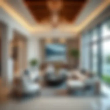 Elegance Inside Yas Acres Villas Luxurious interiors of a Yas Acres Villa highlighting elegance