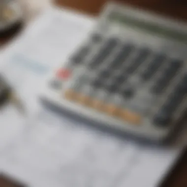 Strategic Financial Planning Calculator and financial documents on a table