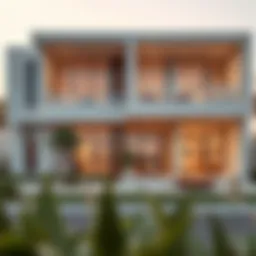 Stunning exterior design of a Furjan villa showcasing modern architecture