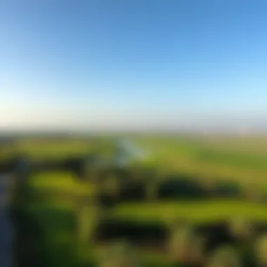 Aerial view of Masaar's lush green landscape