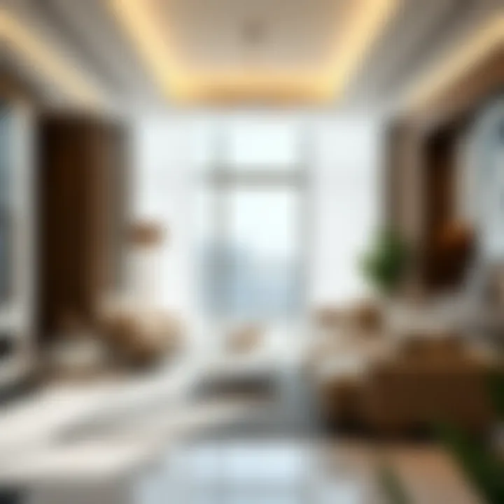 Contemporary interior design of a luxury apartment in Dubai