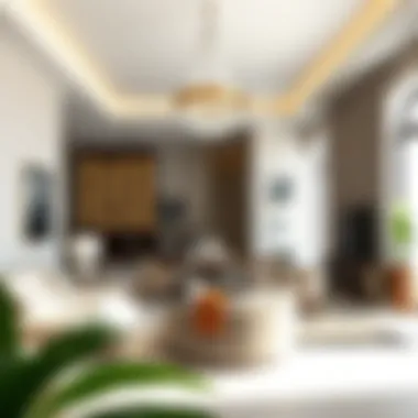 Elegant Interior of Mudon Arabella Townhouses Luxurious interior design featuring open spaces and elegant furnishings in a townhouse
