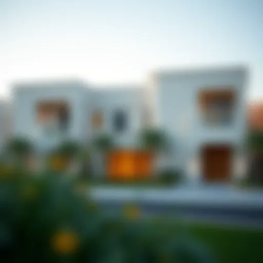 Elegant exterior view of Nad Al Sheba Nakheel Villas showcasing modern architecture