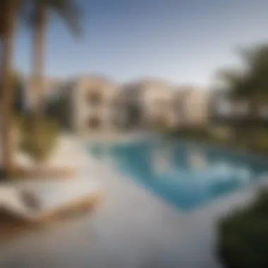Architectural Elegance of Nas Villas A panoramic view of Nas Villas showcasing the architectural elegance and landscaping.