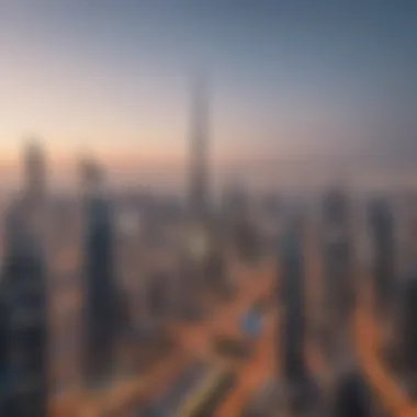 Dubai's Dynamic Skyline Overview of Dubai skyline with modern architecture