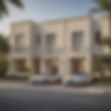 Investment Potential in Dubai Real Estate Investment opportunity sign showcasing two-bedroom townhouses for sale