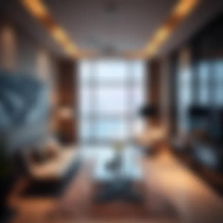 A luxurious apartment interior in Dubai showcasing modern design