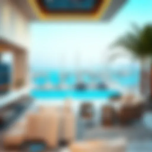 Luxurious villa overlooking the marina