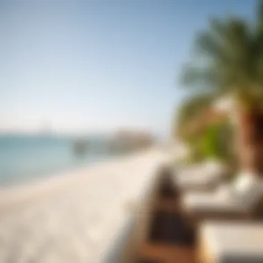Tranquil beach scene on Palm Jumeirah