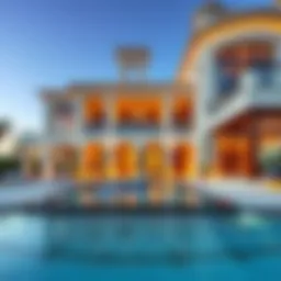 Luxurious villa exterior in Dubai