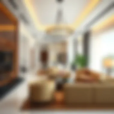 Elegant Interior Design of Dubai Villas Interior of a modern villa showcasing spacious living area