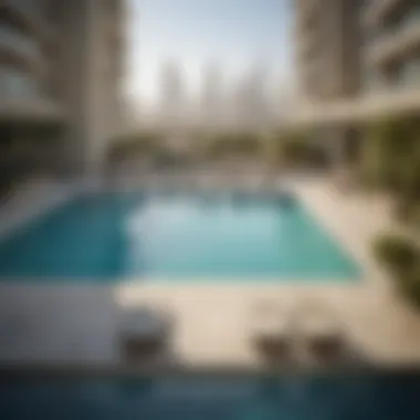 Exclusive Amenities of Society House Dubai View of the exclusive amenities offered at Society House Dubai, including a rooftop pool