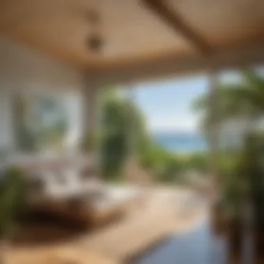 Sustainable Coastal Living Eco-friendly beach house surrounded by lush greenery