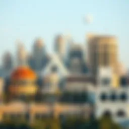 Luxurious Dubai skyline showcasing diverse residential architecture