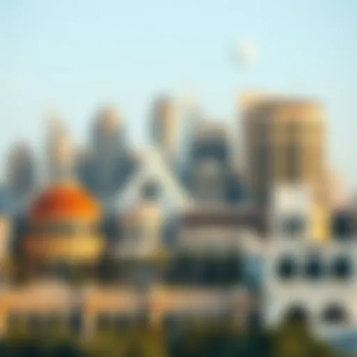 Luxurious Dubai skyline showcasing diverse residential architecture