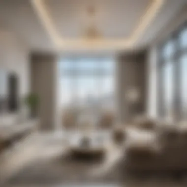 Elegant Apartment: Modern Living in Dubai Modern apartment interior in Dubai