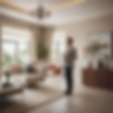 Real Estate Agent at Open House Knowledgeable agent assisting clients during an open house