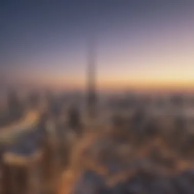 Dubai Skyline View from Luxury Property Stunning view of Dubai skyline from a high-end property