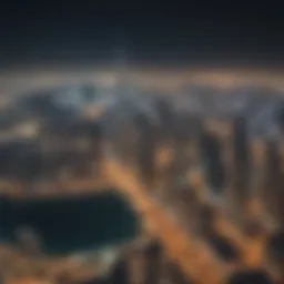 Aerial view of Dubai skyline showcasing luxurious properties