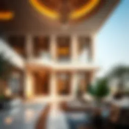 A luxurious villa with stunning architecture in Dubai.