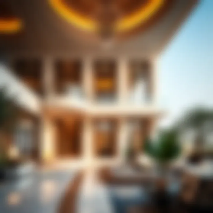 A luxurious villa with stunning architecture in Dubai.