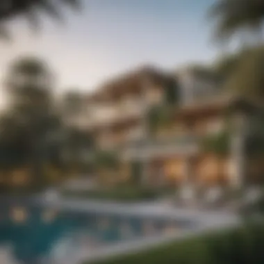 Stunning Villa Surrounded by Nature Luxurious villa exterior surrounded by lush greenery